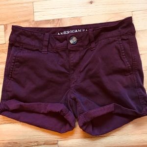 American Eagle Maroon Shorts
